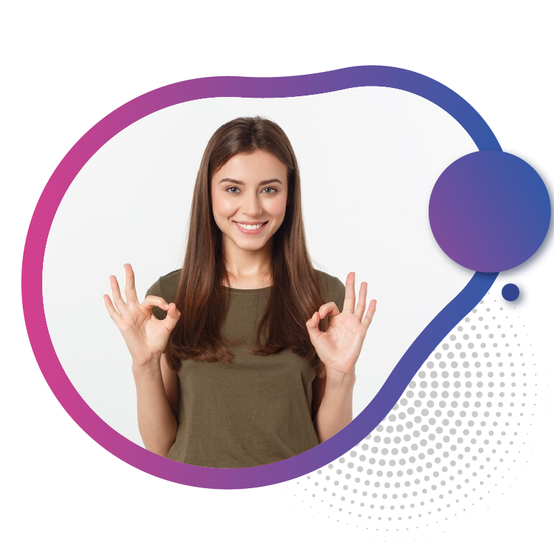 A girl showing a victory sign for the best eSIM 5G prepaid plans